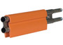 8-Bar Conductor Bar, 90A, Galvanized Steel, Orange PVC Cover, 5FT Length Conductix XA-22136