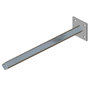 Conductix Collector Mounting Bar, Single Post, 1.0 inch sq, 18 inch L