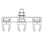 Conductix Saf-T-Bar, C Series, Hanger CLP 3-Pole 1.5 IN SPC Lexan