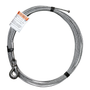 OZ Lifting 1/4" x 25' Lift - Galvanized Cable Assembly with Ball End Fitting and Swivel Hook with Latch