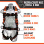 RAZORBACK ELITE MAXX STERNAL D-RING HARNESS S-M