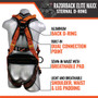 RAZORBACK ELITE MAXX STERNAL D-RING HARNESS L-XL