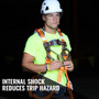 4.5' - 6  DOUBLE LEG STRETCH INTERNAL SHOCK ABSORBING LANYARD WITH 2 REBAR HOOKS AND 1 STEEL SNAP HOOK