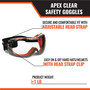 APEX Safety Goggles Clear 12 Pairs