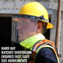 FULL BRIM HARD HAT WITH VISOR Yellow
