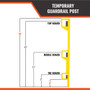 Temporary Guardrail Post Single