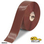 Mighty Line 3" Brown Solid Color Tape - 100' Roll - Safety Floor Tape