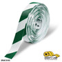 Mighty Line 2" White Tape with Green Chevrons - 100' Roll - Safety Floor Tape