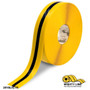 Mighty Line 2" Yellow Tape with Black Center Line - 100' Roll - Safety Floor Tape