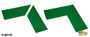 4" Wide Solid GREEN 10" Long Angle - Pack of 25
