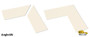 4" Wide Solid WHITE 10" Long Angle - Pack of 25