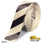 Mighty Line 4" White Tape with Black Chevrons - 100' Roll - Safety Floor Tape