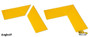 4" Wide Solid YELLOW 10" Long Angle - Pack of 25