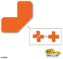2" Orange Half Angle - Pack of 100