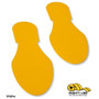 Mighty Line Solid Colored Yellow Footprint - Pack of 50 - Floor Marking