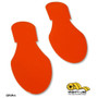 Mighty Line Solid Colored Orange Footprint - Pack of 50 - Floor Marking