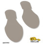 Mighty Line Solid Colored Gray Footprint - Pack of 50 - Floor Marking