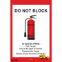 Mighty Line Do Not Block Fire Extinguisher Sign