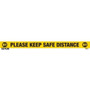 Mighty Line Please Keep Safe Distance 6' - 4" x 36" Segments Pack of 10