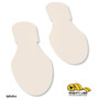 Mighty Line Solid Colored White Footprint - Pack of 50 - Floor Marking