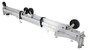 Vestil Aluminum Adjustable Height Gantry Crane with Glass Filled Nylon Casters - 10 Ft. Wide x 10 Ft. Max Usable Height 2,000 lb - Silver