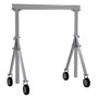 Vestil Aluminum Adjustable Height Gantry Crane with Pneumatic Casters - 10 Ft. Wide x 8 Ft. Max Usable Height 1,500 lb - Silver