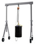 Vestil Aluminum Adjustable Height Gantry Crane with Pneumatic Casters - 10 Ft. Wide x 8 Ft. Max Usable Height 1,500 lb - Silver