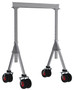 Vestil Aluminum Adjustable Height Gantry Crane with Pneumatic Rubber Casters - 8 Ft. Wide x 12 Ft. Max Usable Height 4,000 lb - Silver