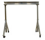 Vestil Aluminum Adjustable Height Gantry Crane with Phenolic Casters - 12 Ft. Wide x 12 Ft. Max Usable Height 6,000 lb - Silver