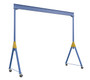 Vestil Steel Knock-Down Adjustable Height Gantry Crane with Phenolic Casters - 20 Ft. Wide x 16 Ft. Max Usable Height 6,000 lb - Blue