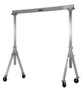 Vestil Aluminum Adjustable Height Gantry Crane with Glass Filled Nylon Casters - 15 Ft. Wide x 10 Ft. Max Usable Height 2,000 lb - Silver