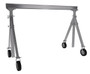 Vestil Aluminum Adjustable Height Gantry Crane with Pneumatic Casters - 15 Ft. Wide x 8 Ft. Max Usable Height 1,500 lb - Silver