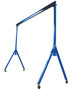 Vestil Steel Adjustable Height Gantry Crane with Phenolic Casters - 20 Ft. Wide x 16 Ft. Max Usable Height 4,000 lb - Blue