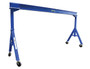 Vestil Steel Adjustable Height Gantry Crane with Phenolic Casters - 15 Ft. Wide x 7 Ft. Max Usable Height 4,000 lb - Blue