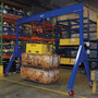 Vestil Steel Adjustable Height Gantry Crane with Ductile Steel Casters - 15 Ft. Wide x 10 Ft. Max Usable Height 10,000 lb - Blue