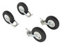 Vestil Pneumatic Rubber Casters - 12 In. x 3-1/2 In. Swivel 4-Position Lock Casters 1,500 lb - Black/White