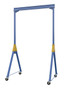 Vestil Steel Knock-Down Adjustable Height Gantry Crane with Phenolic Casters - 10 Ft. Wide x 16 Ft. Max Usable Height 6,000 lb - Blue