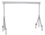 Vestil Aluminum Adjustable Height Gantry Crane With Adjustable Leveling Option - 15 Ft. Wide X 12 Ft. Max Usable Height 2,000 lb - Silver