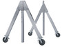 Vestil Aluminum Adjustable Height Gantry Crane with Total Locking Glass Filled Nylon Casters - 15 Ft. Wide x 12 Ft. Max Usable Height 2,000 lb - Silver