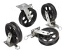 Vestil Cast Iron Swivel V-Groove Casters With - 4-Position Lock 8 In. x 2 In. For Aluminum Gantry Crane Models 2,000 lb