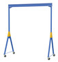 Vestil Steel Knock-Down Adjustable Height Gantry Crane with Total Locking Phenolic Casters - 15 Ft. Wide x 16 Ft. Max Usable Height 8,000 lb - Blue