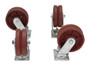 Vestil Ductile Iron Swivel V-Groove Casters - 8 In. x 3 In. For Steel Gantry Cranes 6,000 lb to 8,000 lb