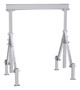Vestil Aluminum Adjustable Height Gantry Crane With Adjustable Leveling Option - 8 Ft. Wide x 10 Ft. Max Usable Height 4,000 lb - Silver