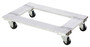 Vestil Aluminum Channel Dolly - 21 In. x 30 In. Deck with Hard Rubber Casters 900 lb - Silver