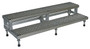 Vestil Stainless Steel Adjustable Step Mate Stand - 2 Step 22-7/8 In. x 59-3/4 In. x 15-1/4 In. 500 lb - Silver