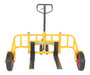 Vestil Steel Manual All-Terrain Pallet Truck - 32 In. Long Adjustable Width Forks 2,000 lb - Yellow