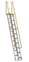 Vestil Galvanized Alternate Tread Stair - 68 Degrees 68-1/2 In. x 23-1/2 In. x 185-5/8 In. 350 lb - Silver