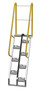 Vestil Galvanized Alternate Tread Stair - 68 Degrees 34-5/8 In. x 23-1/2 In. x 101-7/8 In. 350 lb - Silver