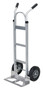 Vestil Aluminum Dual Handle Deluxe Hand Truck with Hard Rubber Wheels - 19 In. x 19-1/2 In. x 51-1/4 In. 500 lb - Silver