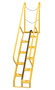 Vestil Steel Alternate Tread Stair - 56 Degrees 57-1/2 In. x 23-1/2 In. x 114-1/4 In. 350 lb - Yellow